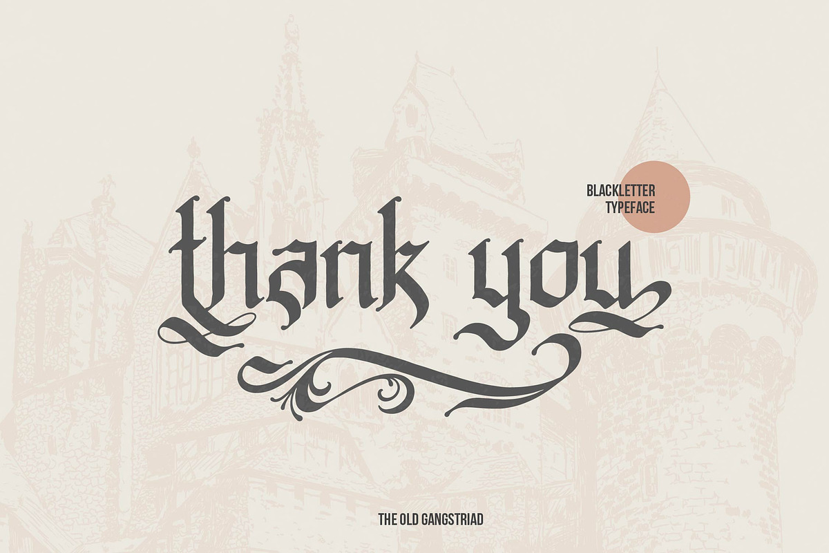 Old Gangstriad Blackletter Typeface, a Blackletter Font by Denustudios (Photo 14 of 14)