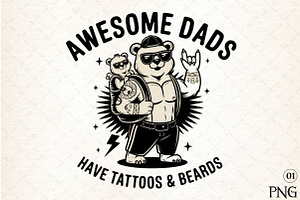 Retro Father's Day Svg Funny Dad Tat, an Illustration by DreamArtGraphic