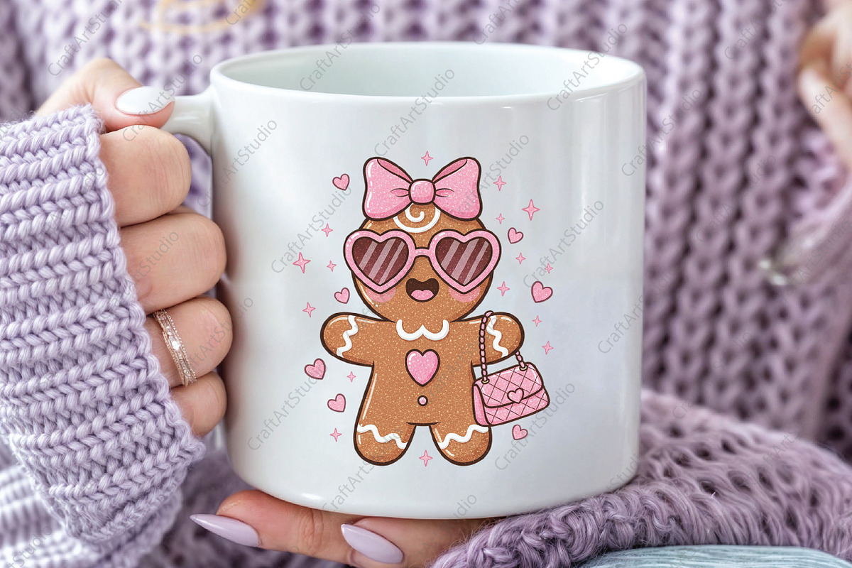 Coquette Christmas Gingerbread Man P, an Illustration by CraftArtStudio (Photo 3 of 4)