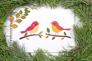 14 Cute Red Robin Bird on Tree Twig, an Animal Illustration by jongcreative (Thumbnail 4 of 8)