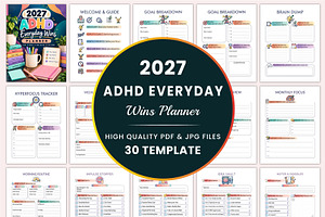 2027 ADHD Everyday Wins Planner