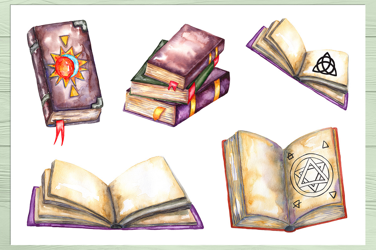 Magic, witchcraft, and Halloween, an Education Illustration by Olha's watercolor (Photo 7 of 19)
