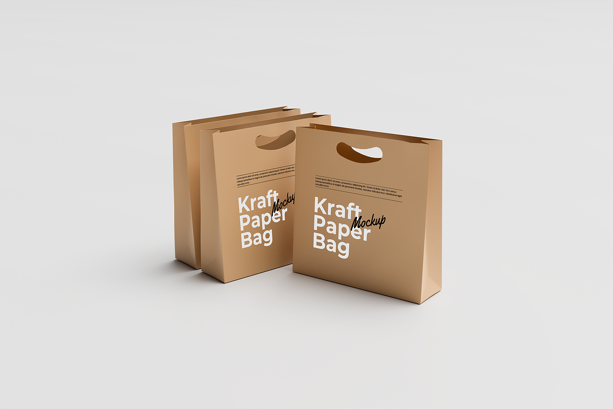 Kraft Paper Bag Mockup, a Household Mockup by xavier_studio (Photo 2 of 5)
