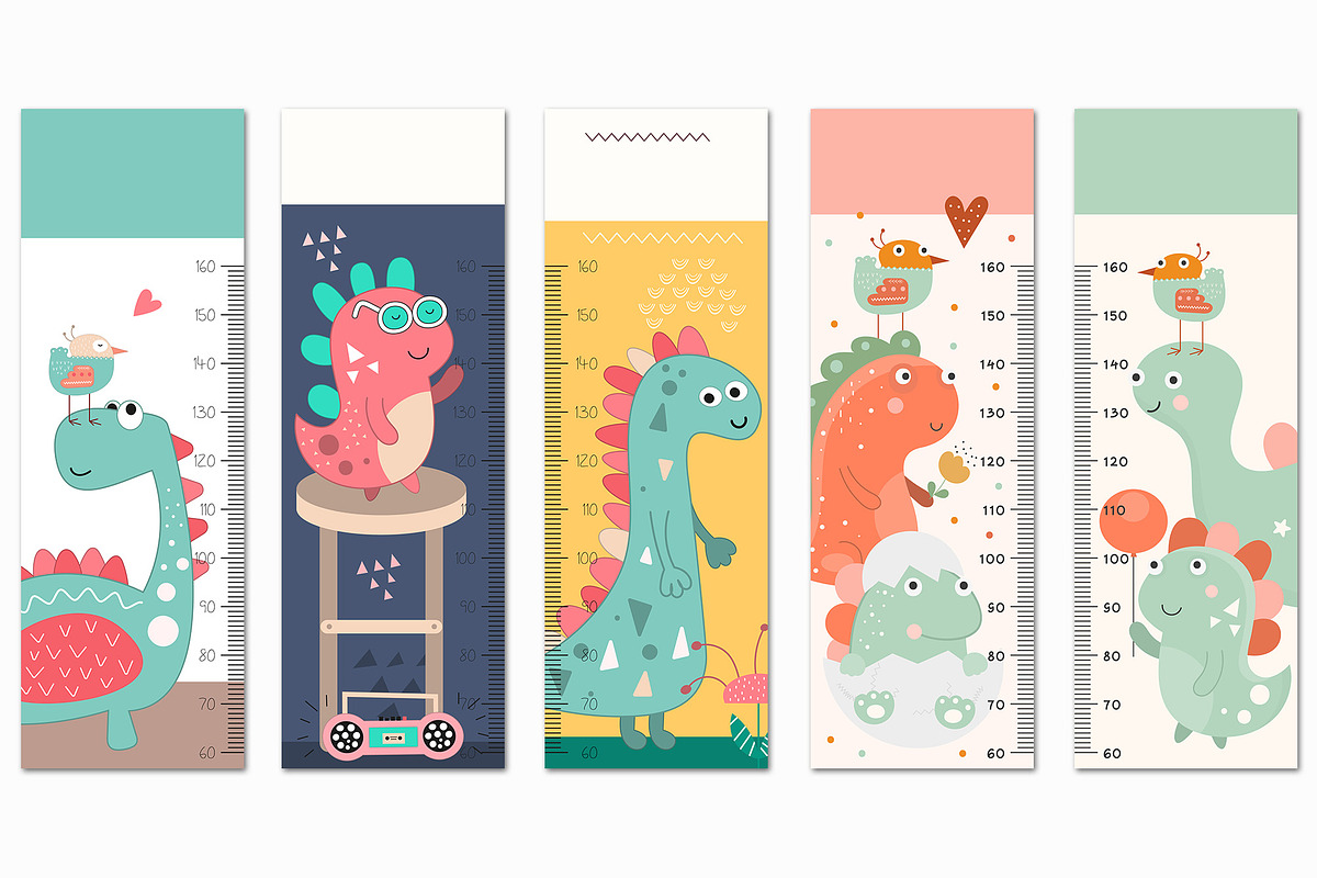 Height chart for kids nursery art, an Education Illustration by Nursery Art (Photo 3 of 12)
