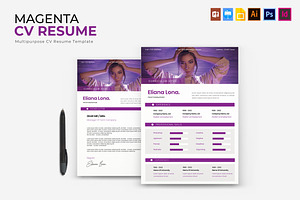 Magenta CV & Resume