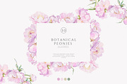 watercolor coquette pink peony set, a Decorative Illustration by Patishop Art (Thumbnail 5 of 10)