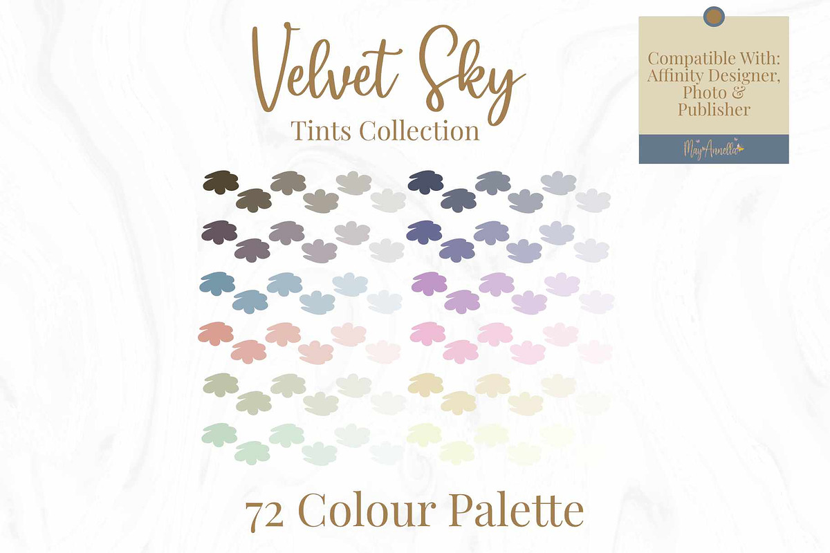 72 Colour Palette for Affinity Suite, a Palette Add-On by May Annella (Photo 1 of 8)