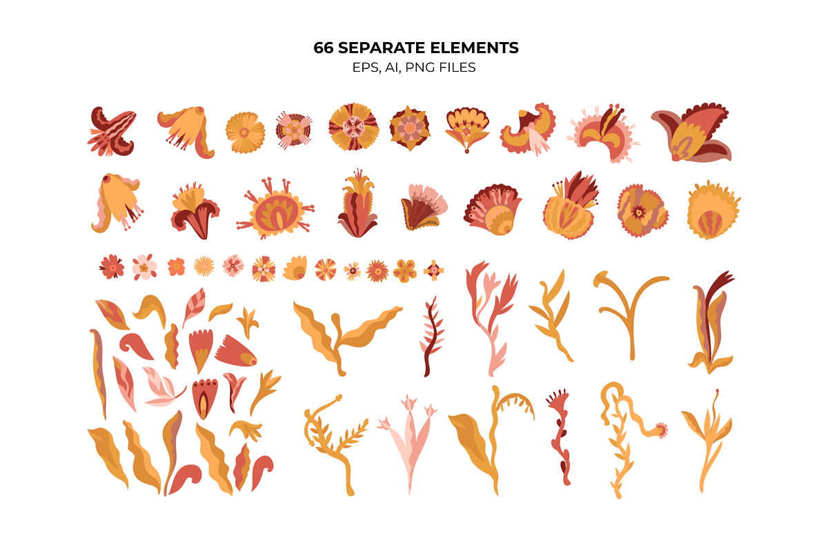 Floral Patterns Vector Clipart PNG, a Pattern Graphic by ARTMIRU (Photo 4 of 15)