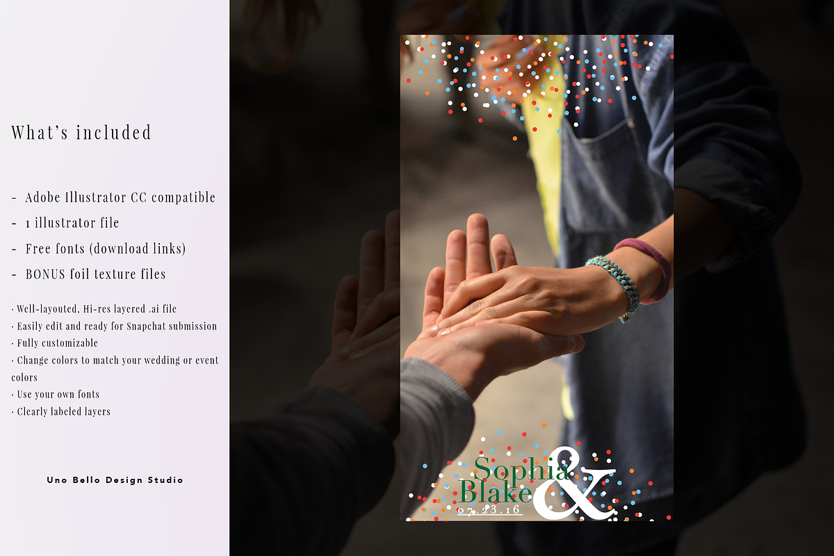 Nina Wedding Geofilter, a Social Media Template by Uno Bello Design Studio (Photo 3 of 3)