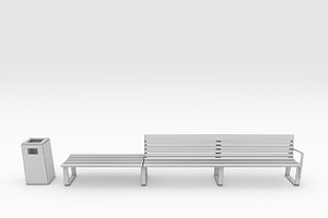 3D Model Bench Park 52