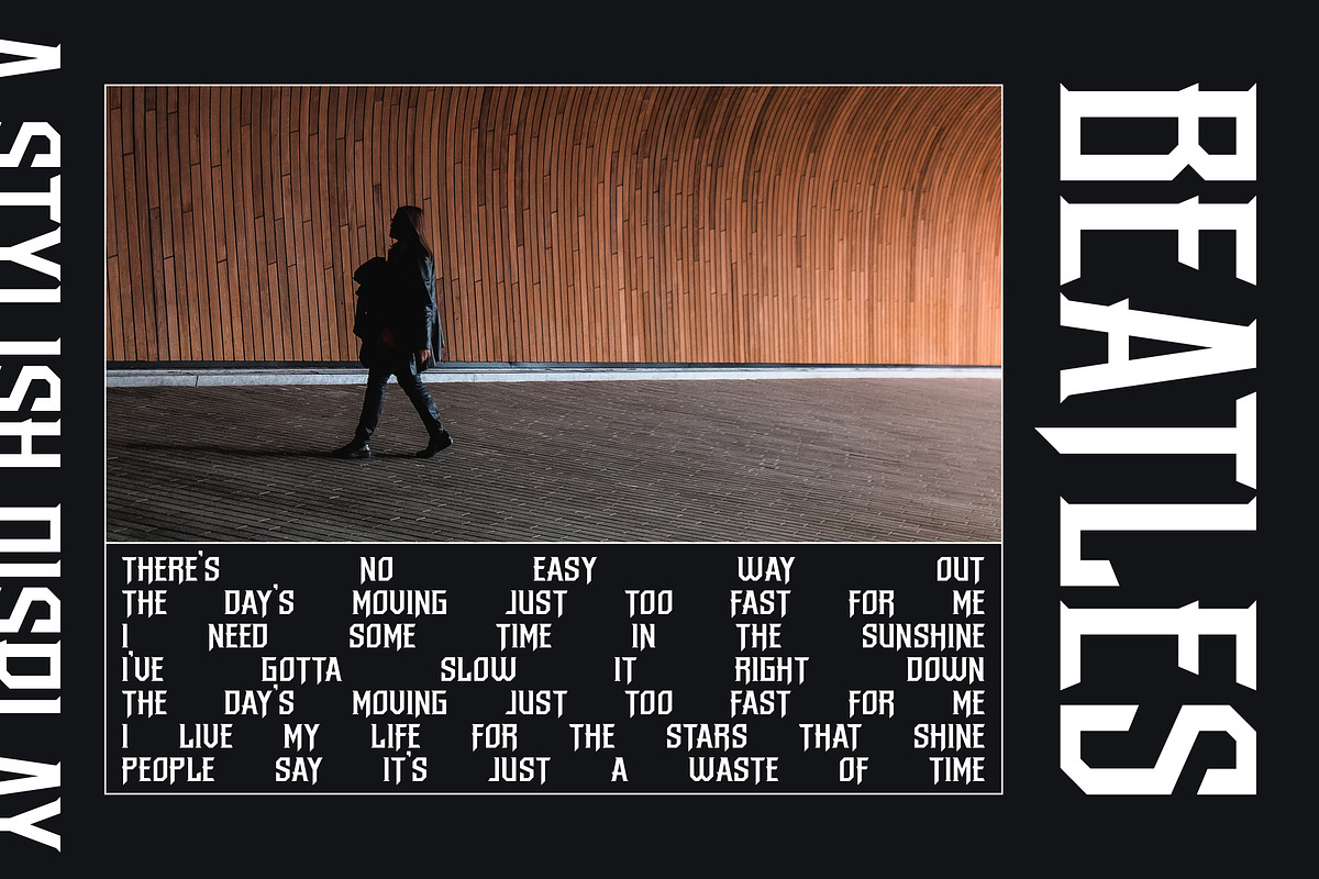 Beatles Stylish Display Font, a Sans Serif Font by Storytype Studio (Photo 10 of 15)