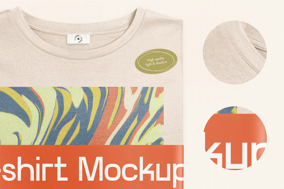 Folded T-Shirt PSD Mockup, a Shirt Mockup by 34store (Photo 3 of 5)
