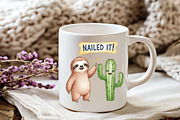 Quirky Funny Sloth Sublimation, an Illustration by Watercolor design (Thumbnail 5 of 6)
