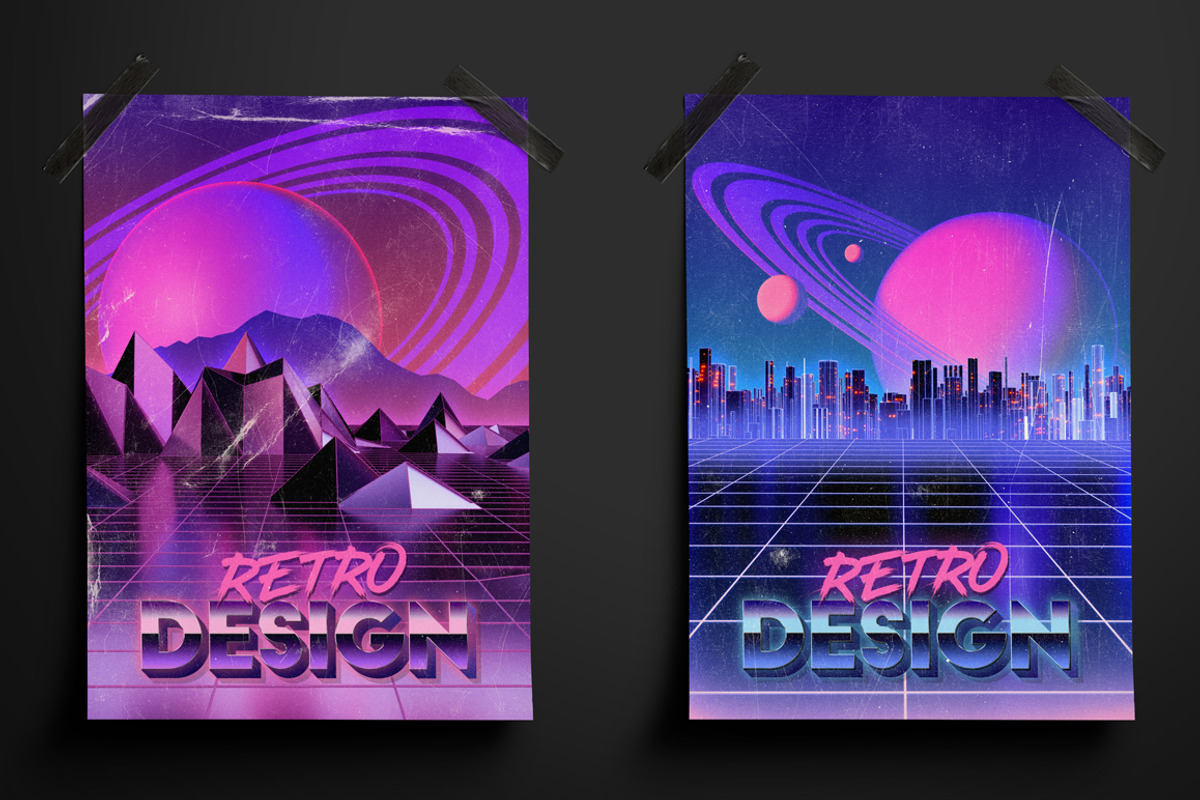 Retro Landscape Kit, an Object Graphic by MiksKS (Photo 11 of 18)