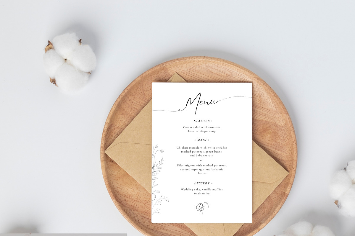 Wedding Menu Template SQF08, an Invitation Template by ResumeFabs (Photo 5 of 7)