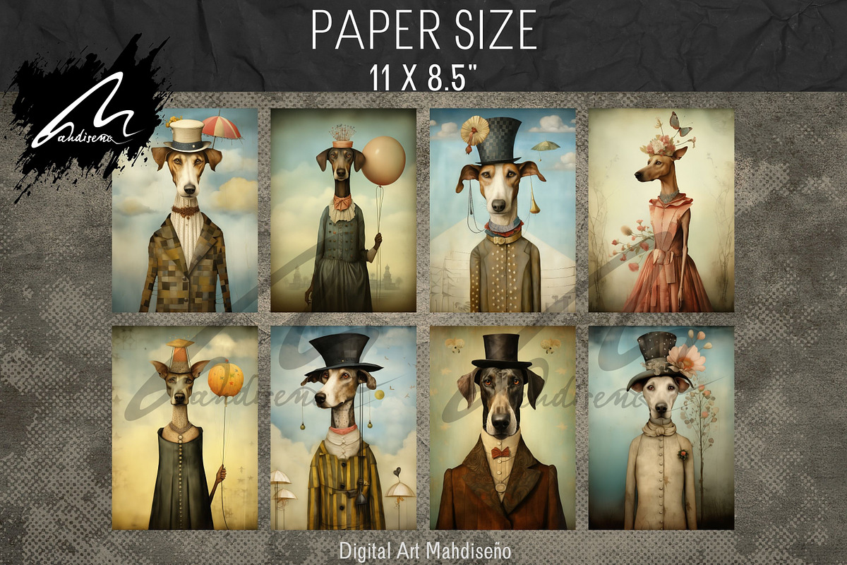 Whimsical Surreal Dog Portrait, an Animal Illustration by Digital Art Mahdiseño (Photo 3 of 9)