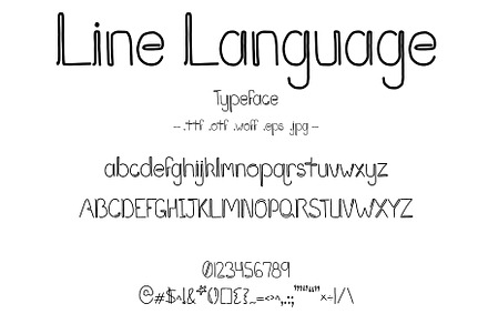 Font Line Drawing Style Modern