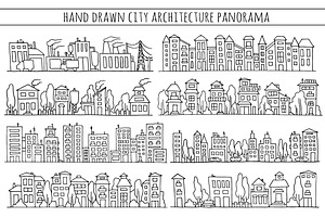 Sketch City Architecture With Houses