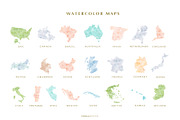 Watercolor Map Creator Wedding, an Illustration by Kaya Fonts (Thumbnail 21 of 23)