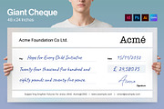 Giant Cheque / Check Template, a Stationery Template by BrandPacks (Thumbnail 6 of 6)