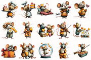 Quirky Valentine Mouse Clipart, an Illustration by OK Design (Thumbnail 3 of 6)