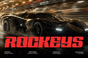 Rockeys - Racing Game Font, a Sans Serif Font by Typia Nesia (Thumbnail 1 of 10)