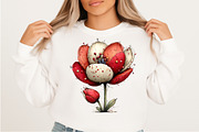 Whimsical Spring Flower Clipart, an Illustration by Craft Nest (Thumbnail 7 of 11)