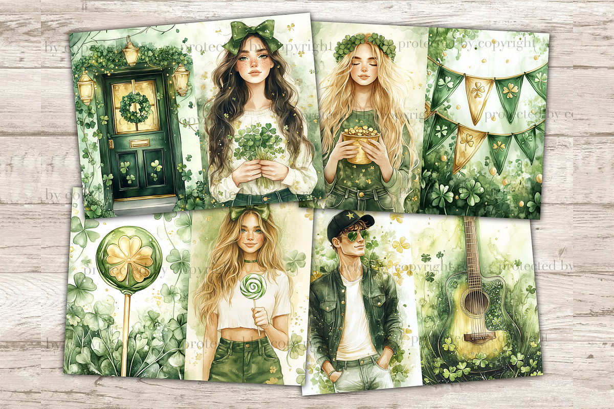 Lucky Junk Journal Pages, a Person Illustration by GlamArtZhanna (Photo 5 of 10)