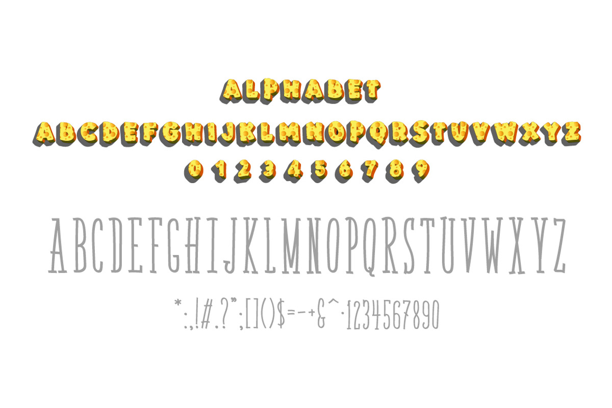 SVG 3d Font - Cheese preview 2