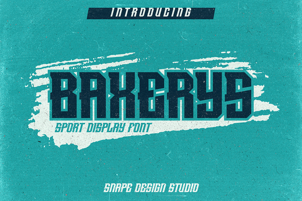 Baxerys - Sport Font, a Sans Serif Font by Snape Design Studio (Photo 1 of 5)