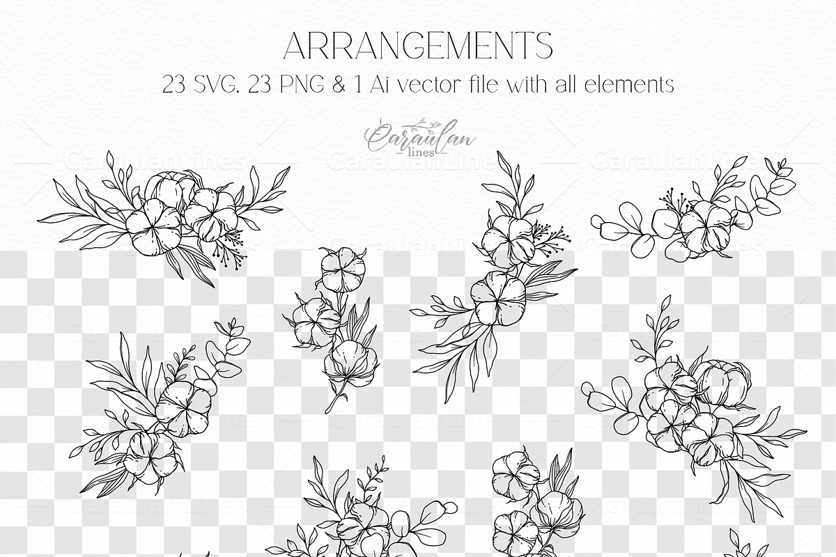 Cotton Line Art, an Object Graphic by CaraulanStore (Photo 2 of 6)