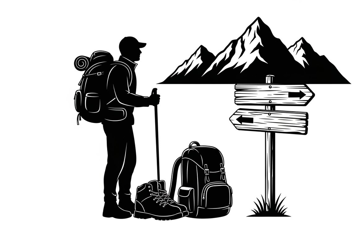 Hiking Adventure Silhouette Bundle, an Illustration by yasushie (Photo 29 of 51)