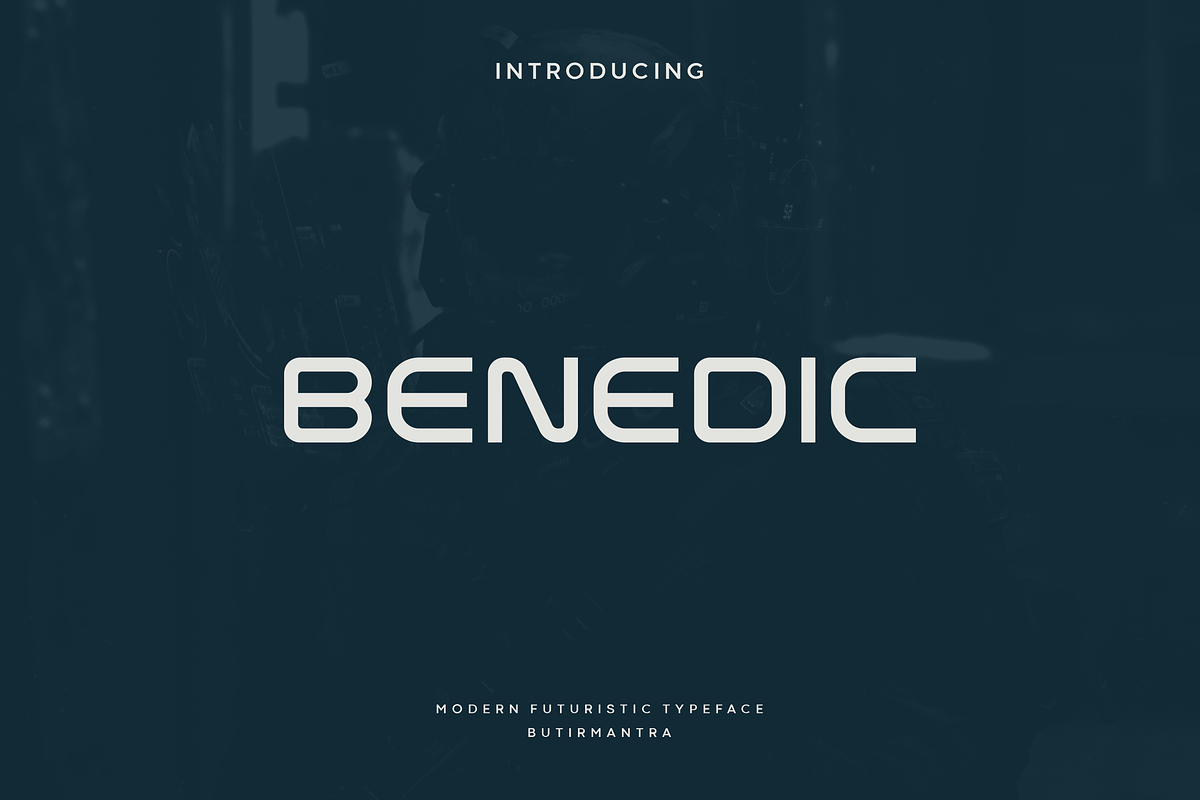 Benedic - Modern Futuristic Typeface, a Sans Serif Font by Letterna (Photo 1 of 3)