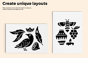 Abstract Linocut Vector Set, an Animal Illustration by ClayStudio (Thumbnail 2 of 6)