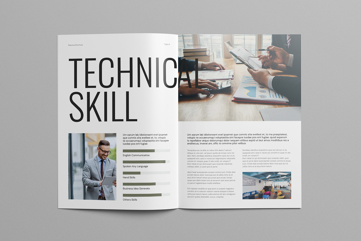 Resume Brochure Template Canva, a Brochure Template by Pixelpick (Photo 9 of 9)
