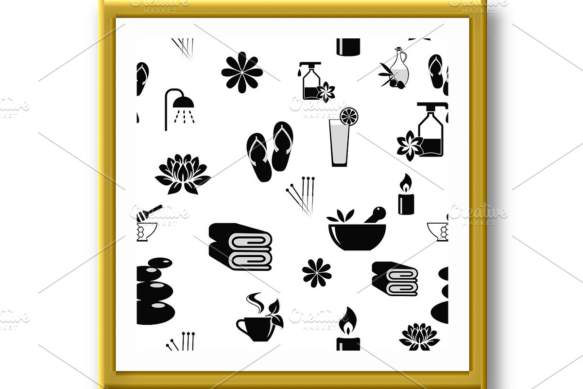 Illustration spa icons set. Seamless, a Pattern Graphic by RODINA (Photo 2 of 3)