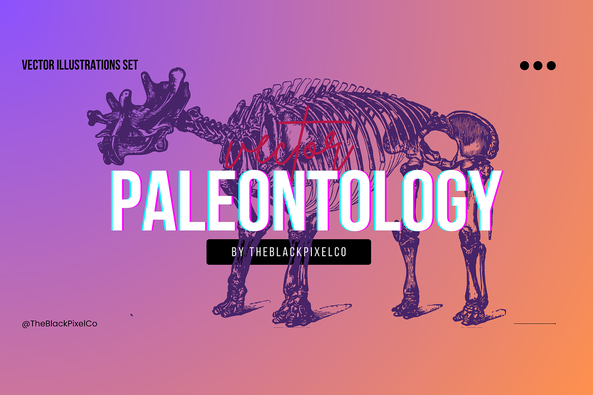 160 Paleontology Illustrations, an Animal Illustration by TheBlackPixelCo (Photo 1 of 8)