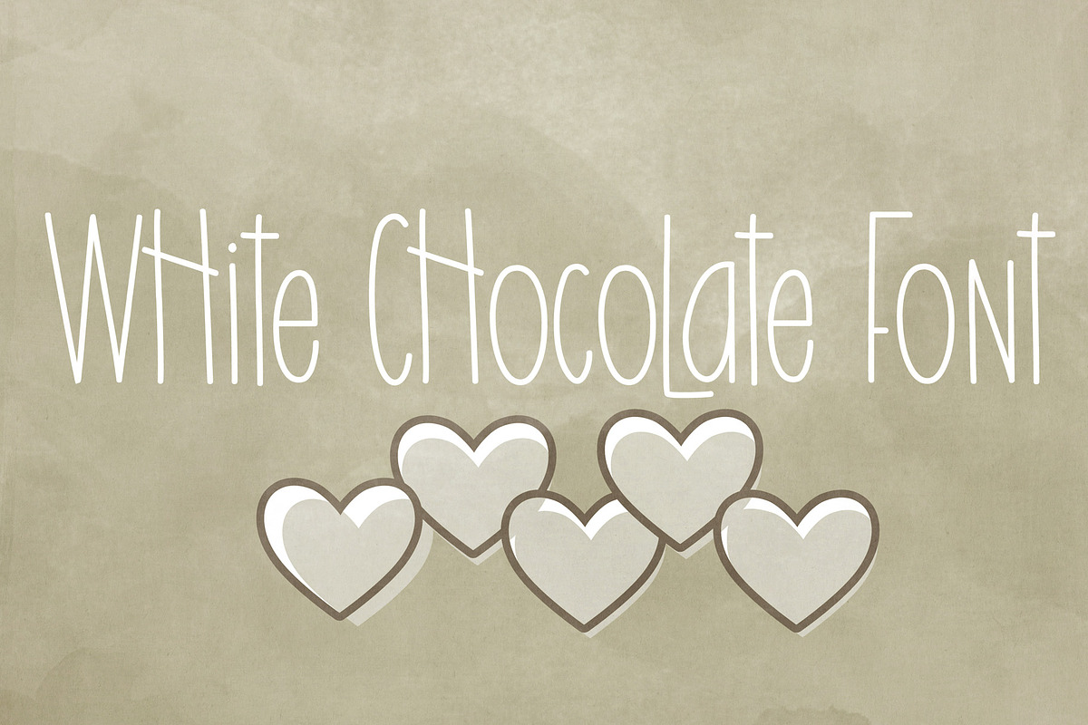White Chocolate Font, a Sans Serif Font by Miss Kate (Photo 1 of 3)