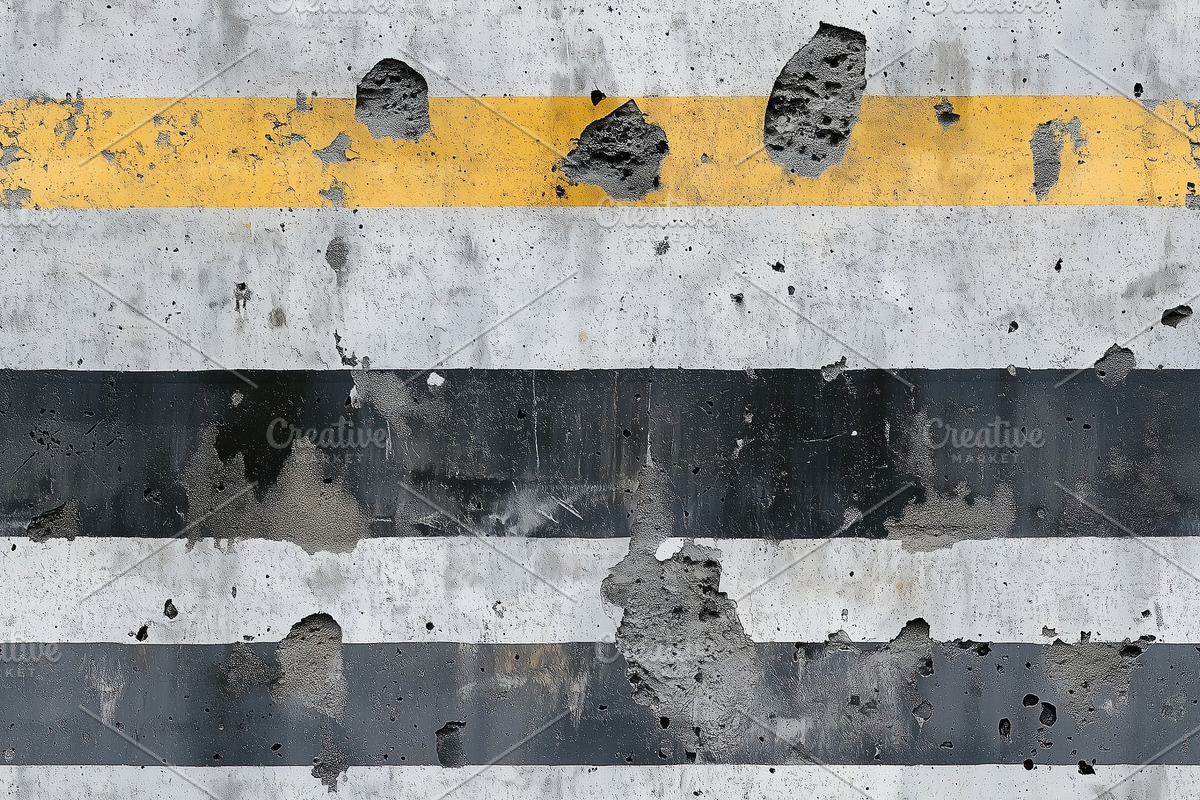 Seamless concrete bunker with industrial military markings surface ...