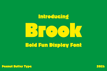 Brook Bold Fun Display Font