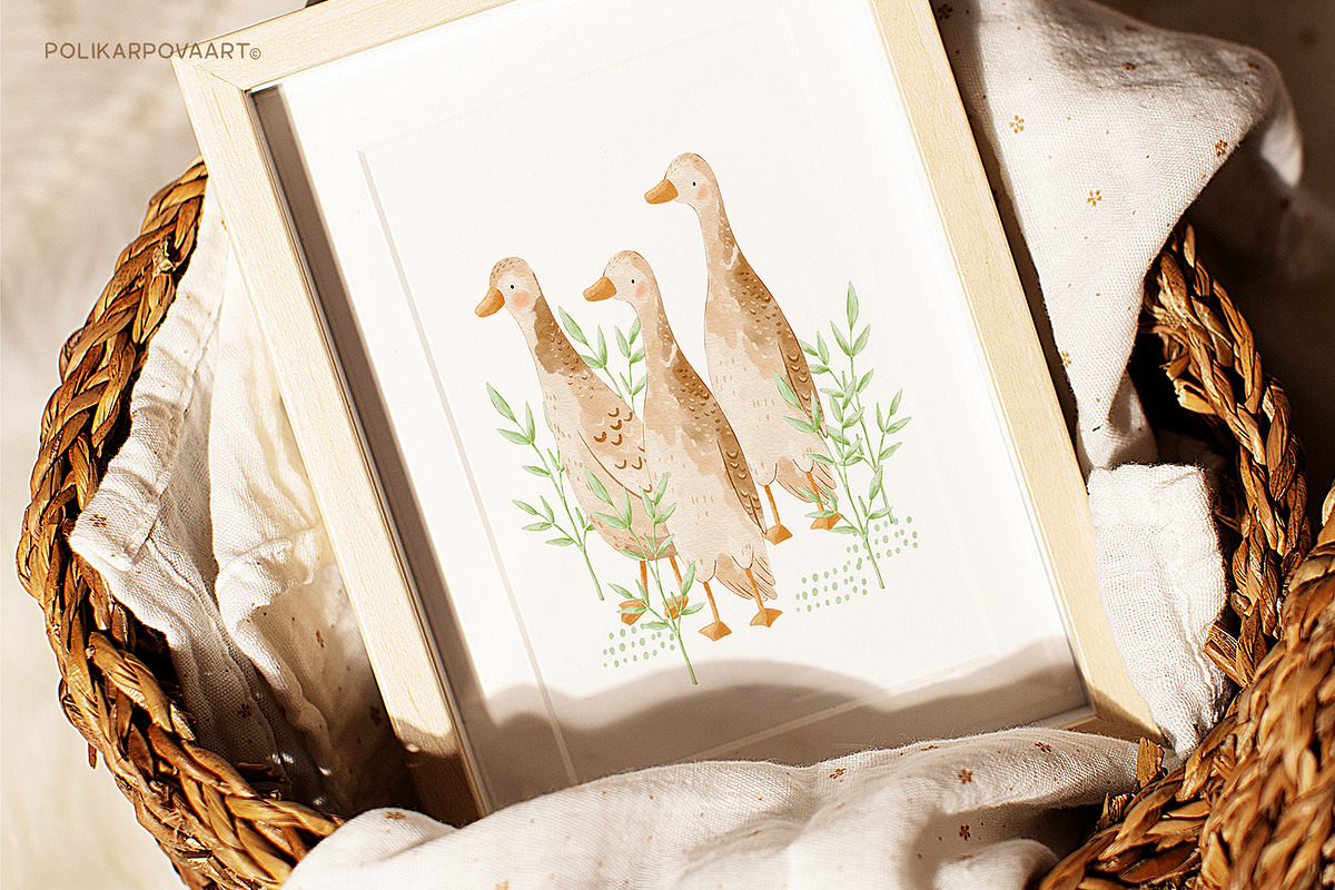 Summer in the countryside clipart, a Decorative Illustration by polikarpovaart (Photo 5 of 19)