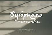 Byrophena Brush Fontduo, a Handwritten Font by madeDeduk (Thumbnail 1 of 10)