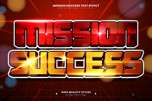 Mission Success Editable Text Effect