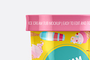 Ice Cream Tub Mockup - 8 views, a Packaging Mockup by Illusiongraphic (Thumbnail 11 of 19)