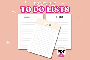 To Do Lists Templates, Printable, A4, a Print Template by GraphiCarola
