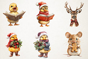Cute Christmas Critters Clipart, an Illustration by RobertsArt (Thumbnail 5 of 7)