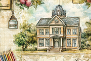 Rustic Back-to-school Cottagecore, a Background Graphic by Printable Treasure (Thumbnail 5 of 5)