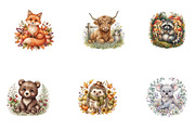 Premium Animal Art clipart Bundles, a Seasonal Illustration by CreationArt (Thumbnail 3 of 4)