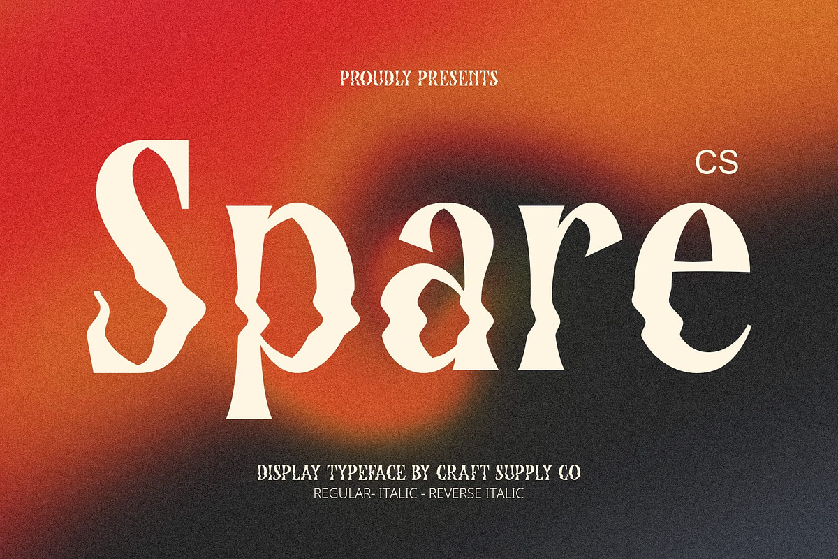 CS Spare – Psychedelic Font, a Sans Serif Font by Craft Supply Co. (Photo 1 of 8)