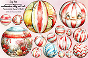 Whimsical Summer Beach Ball Clipart, an Illustration by SVGArt (Thumbnail 1 of 9)